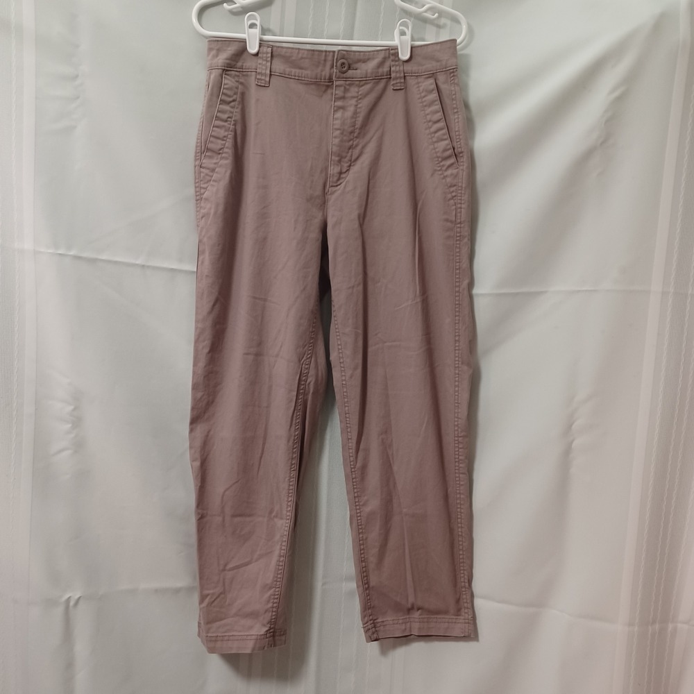 Old Navy High-Rise OG Chino Pants Earthy Mauve Elastic Back Womens Medium 857281
